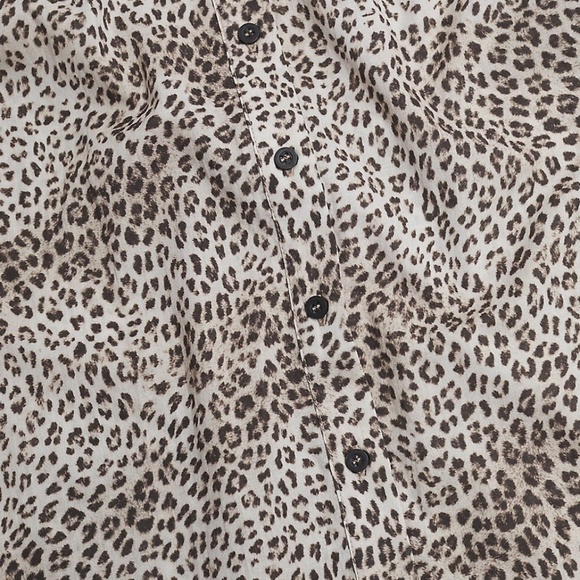 Mango Leopard Print Puff Sleeve Blouse - Picture 6 of 10